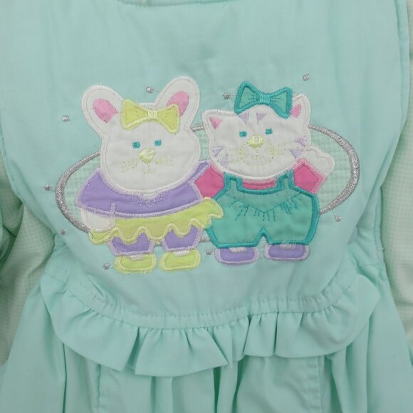VTG Alpine Way 18M 18 Months Embroidered Bunny Cat One Piece Snow Suit Jumpsuit - Picture 4 of 15